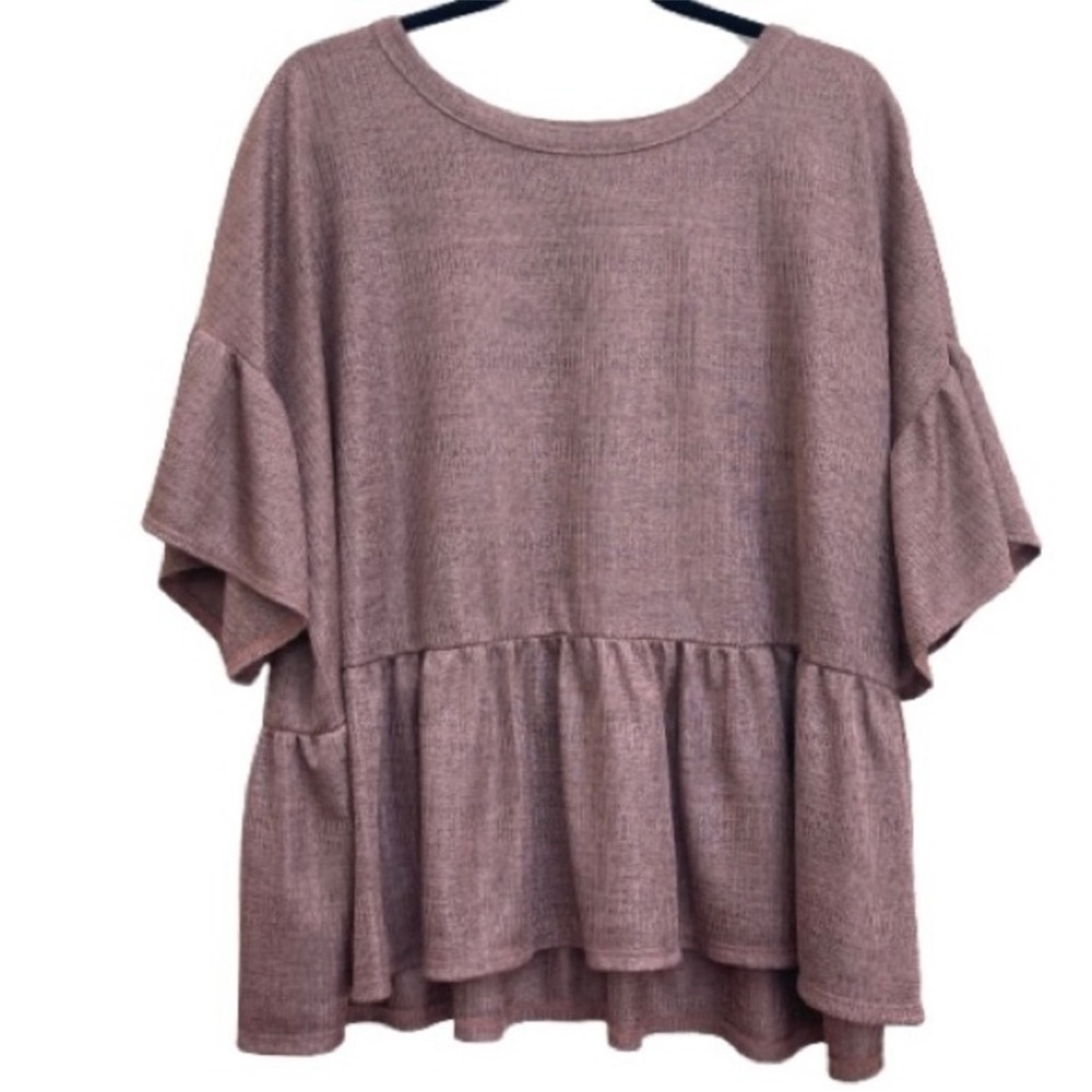 Hiatus Metallic Peplum Top